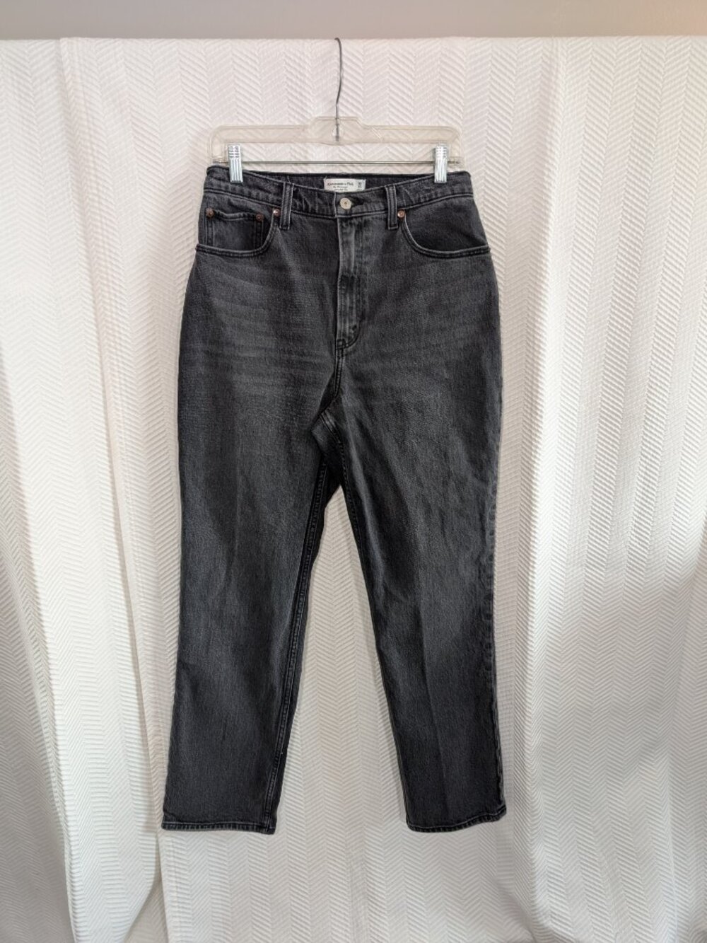 Abercrombie & Fitch 90s Straight Ultra High Rise Curve Love Jeans Black 30 10R